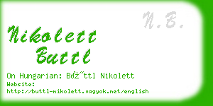 nikolett buttl business card